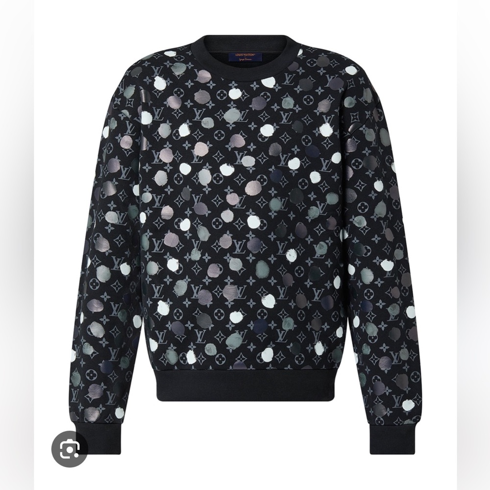 Louis Vuitton x Yayoi Kusama Infinity Dots Printed Crewneck Black - Picture 5 of 7